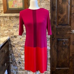 Colorblock purple/pink dress